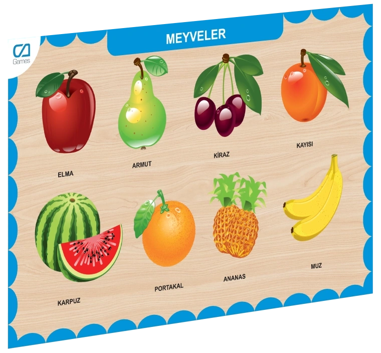 Nessiworld CAAHS-3206 CA GAMES AHŞAP MEYVELER BUL-TAK