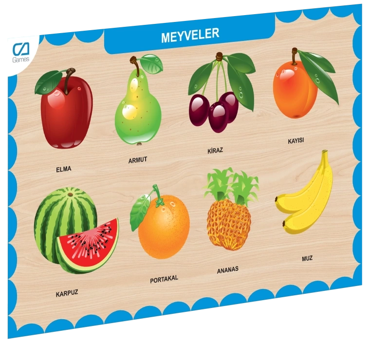 Nessiworld CAAHS-3206 CA GAMES AHŞAP MEYVELER BUL-TAK