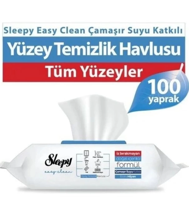 Nessiworld   Çamaşır Suyu Katkılı Yüzey Temizleme Havlusu 100 Adet