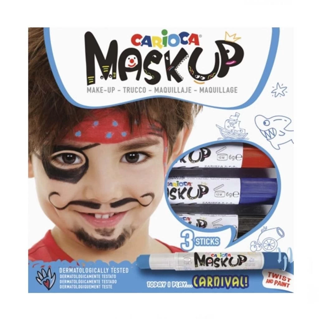 NessiWorld Carioca Mask Up Yüz Boyası 3 Renk Carnival