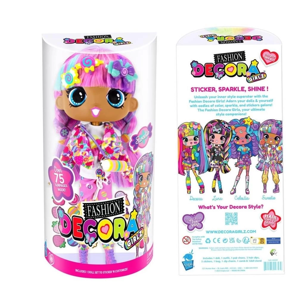 Nessiworld CEP D1001 Decora Girlz 28 cm Büyük Moda Bebek - Asorti