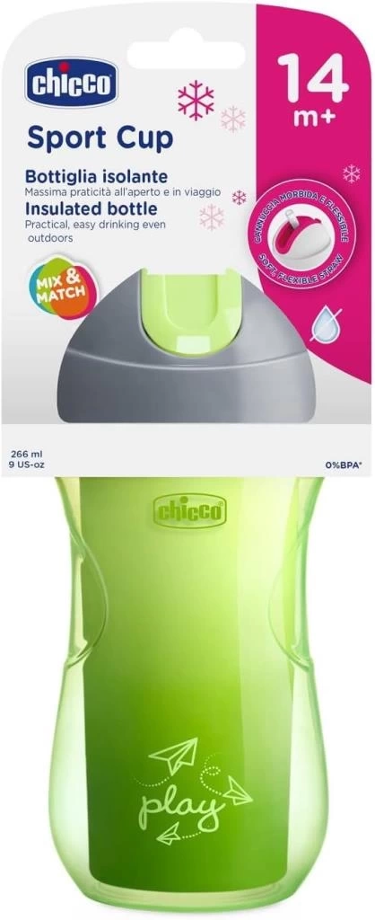 Nessiworld Chicco Isı Yalıtımlı Sport Pipetli Bardak 14 Ay+ Unisex