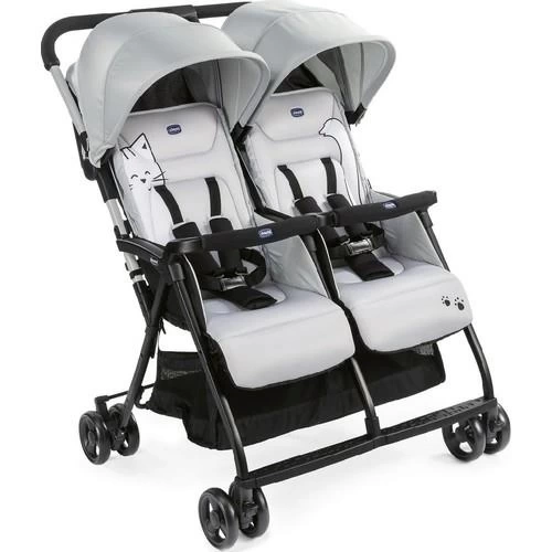 Nessiworld Chicco Ohlala Twin İkiz Bebek Arabası Silver