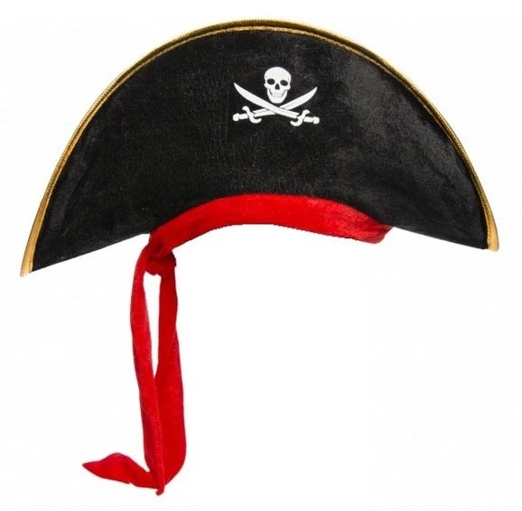 Nessiworld Çocuk Boy Kadife Jack Sparrow Denizci Kaptan Jack Korsan Şapkası 45x16 cm