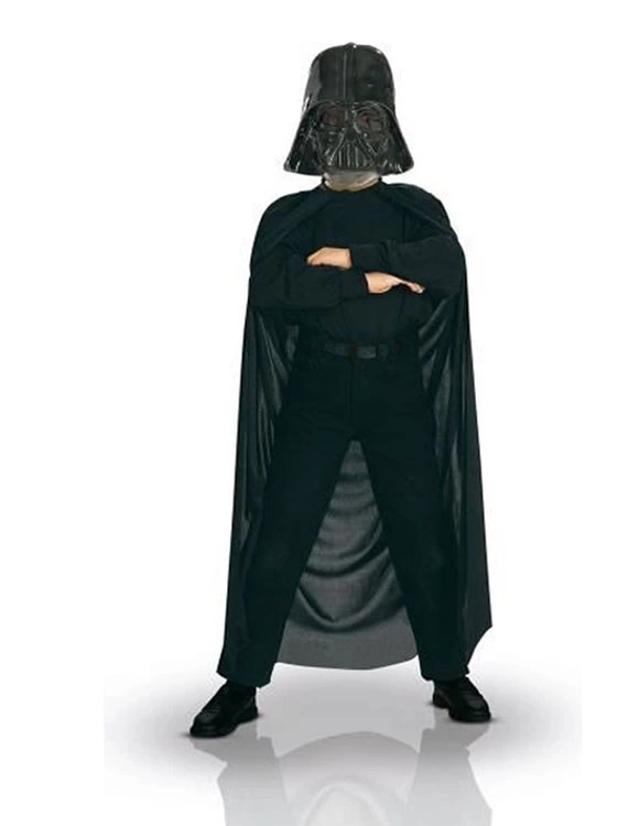 Nessiworld Çocuk Boy Yıldız Savaşları Star Wars Darth Vadet Maskesi ve 90 cm Pelerin Seti Siyah