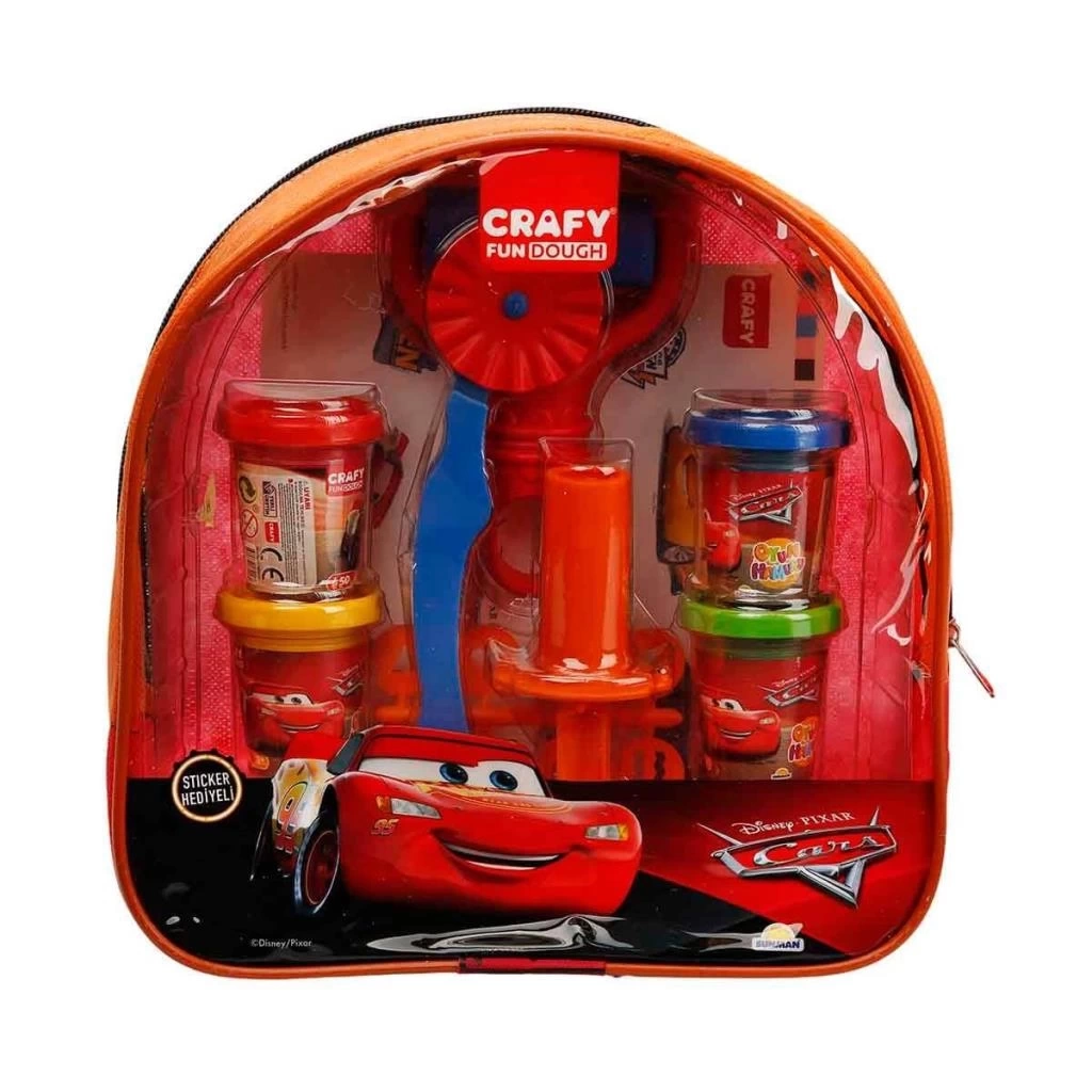 Nessiworld  Crafy Cars Sırt Çantalı Oyun Hamuru Seti 200 Gr. 18 Parça