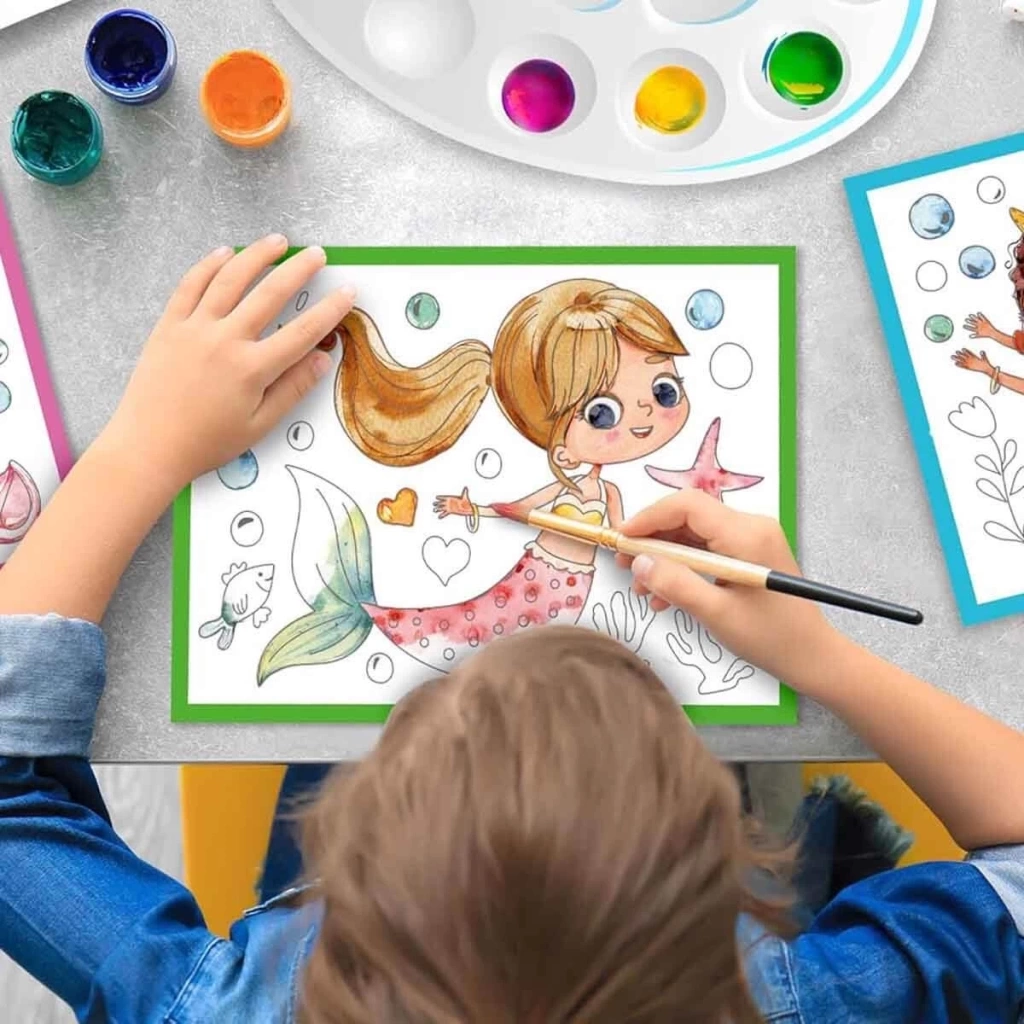 Nessiworld Deniz Kızı Desenli Sulu Boya Seti