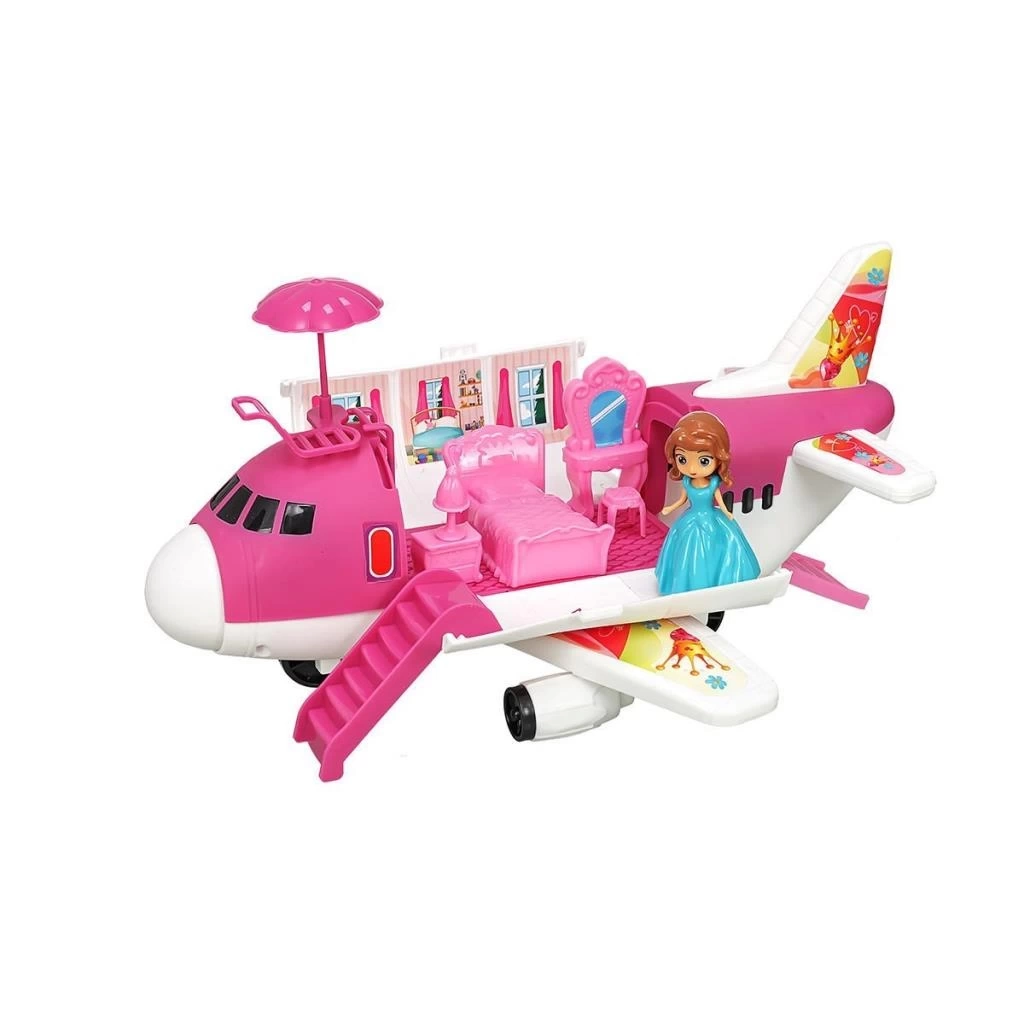 Nessiworld  ERN-2013 Heroes Toys Uçak Ev Bebek Seti - Eren Oyuncak