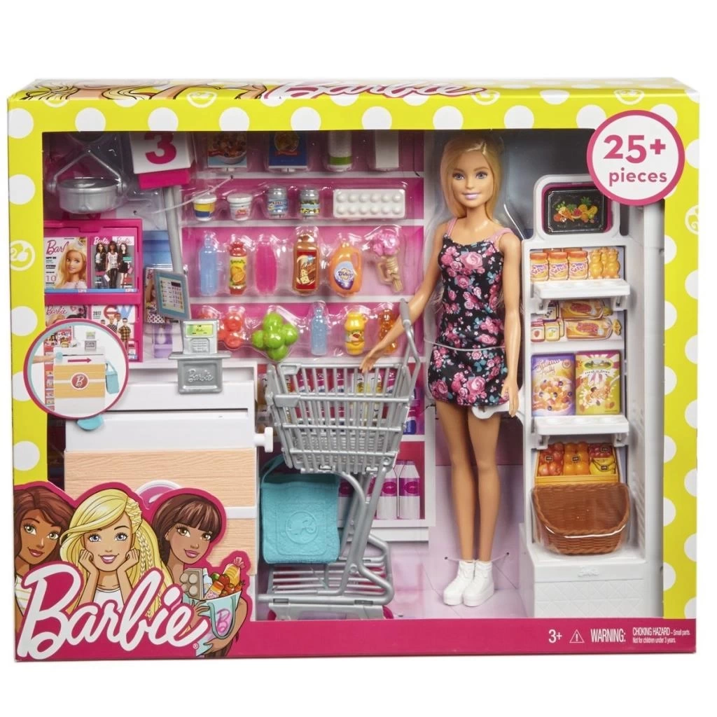 Nessiworld FRP01 Barbie Süpermarkette Oyun Seti