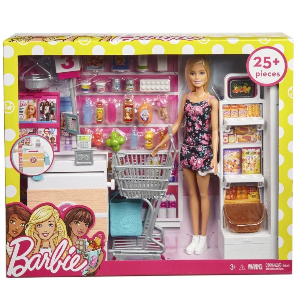 Nessiworld FRP01 Barbie Süpermarkette Oyun Seti