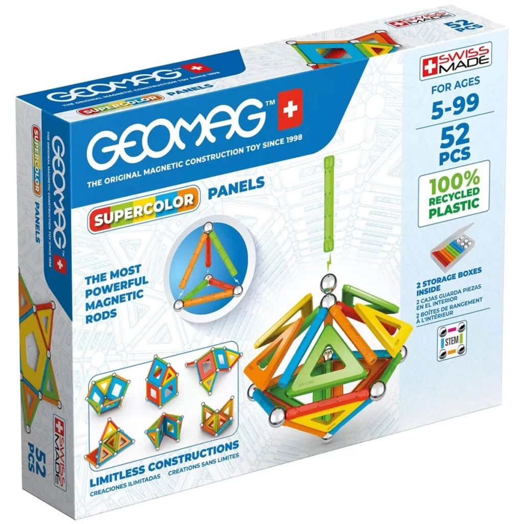 Nessiworld Geomag Supercolor Panels Manyetik Zeka Oyunu 52 Parça