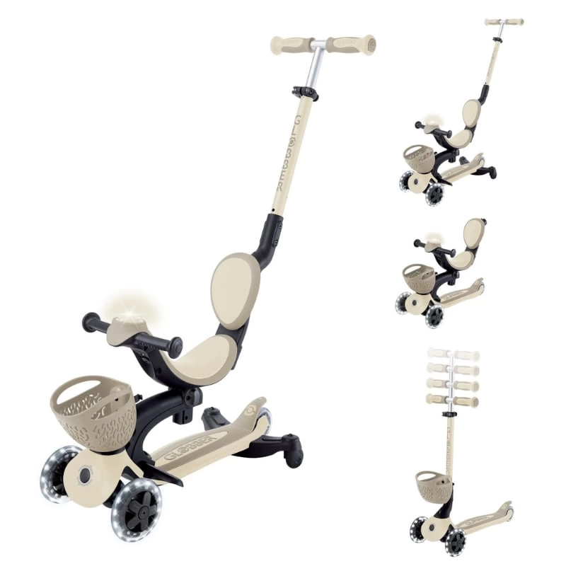Nessiworld Globber Go Up Baby 360 Işıklı Scooter Koyu Bej