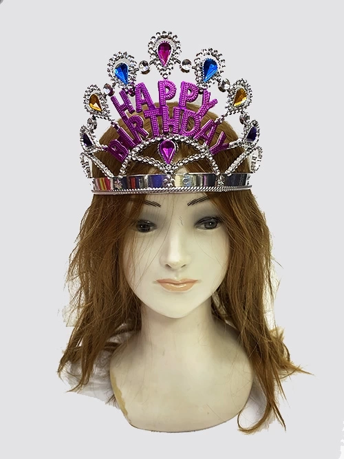 Nessiworld Gümüş Renk Happy Birthday Yazılı Doğum Günü Tacı 60 cm