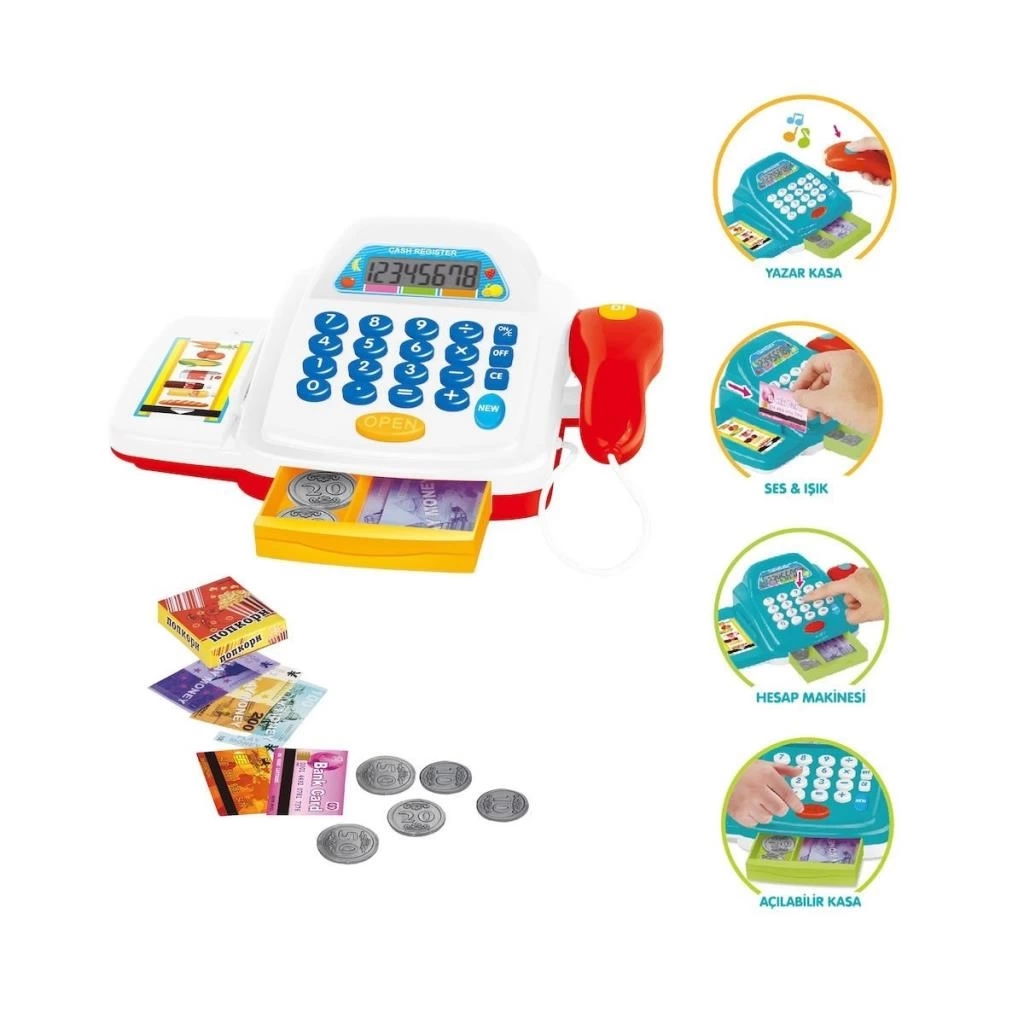 Nessiworld  HUA-66109 Işıklı Sesli Yazar Kasa -Vardem Oyuncak