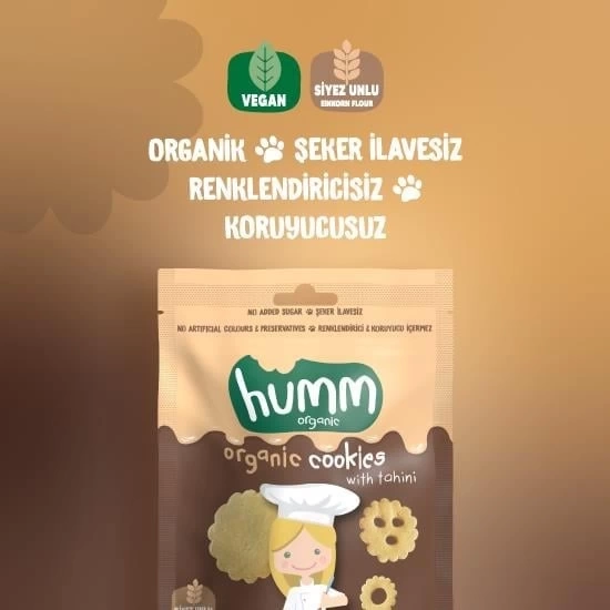 Nessiworld Humm Organik Tahinli ve Pekmezli Vegan Kurabiye 55 Gr