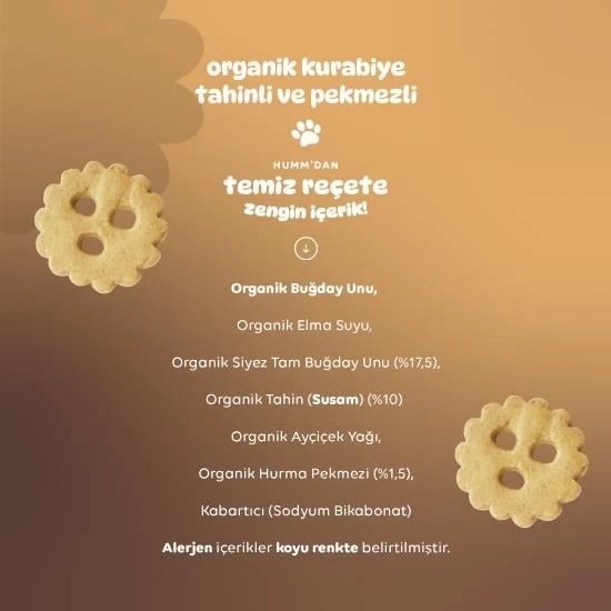 Nessiworld Humm Organik Tahinli ve Pekmezli Vegan Kurabiye 55 Gr