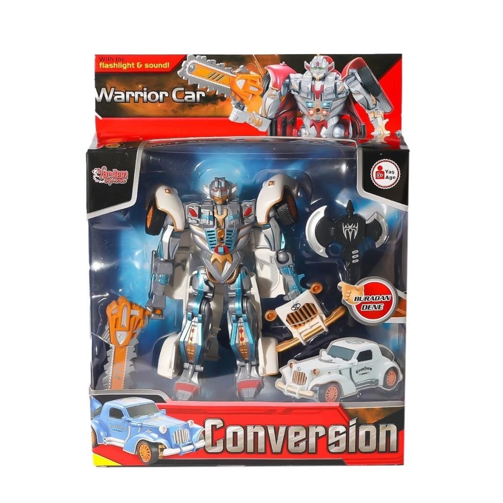Nessiworld HW-668-1-2 Işıklı Dönüşebilen Robot Araba -Vardem