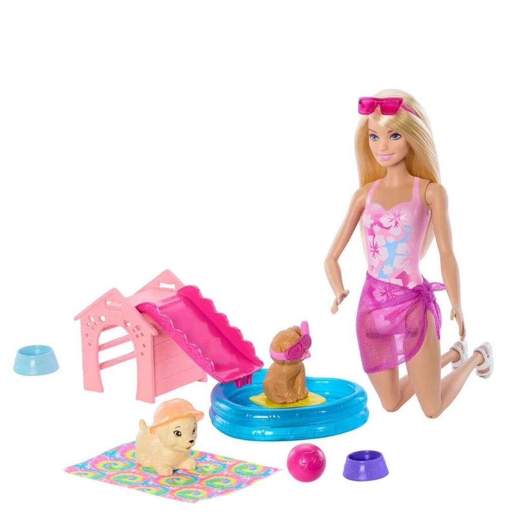 Nessiworld JBF35 Barbie Köpekçikle Havuz Partisi Oyun Seti