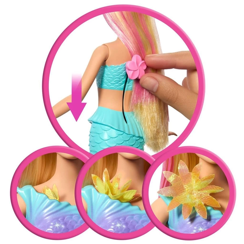 Nessiworld JDM72 Barbie Büyülü Çiçekler Deniz Kızı - Flower Magic Mermaid