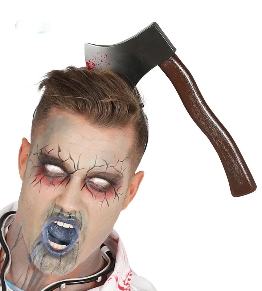 Nessiworld Kafaya Saplanmış Halloween Kanlı Balta Şaka Tacı