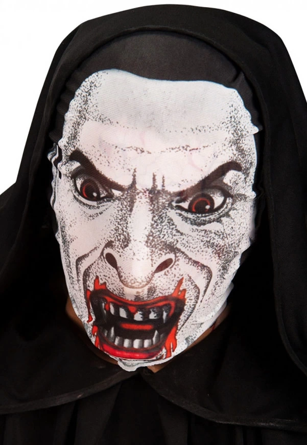 Nessiworld Kafaya Tam Geçmeli Bez Vampir Maskesi - Streç Korku Maskesi - 3D Baskılı Maske Model 2