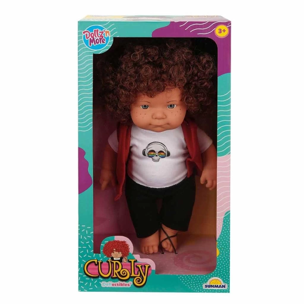 Nessiworld Kıvırcık Saçlı Curly Bebek 35 cm