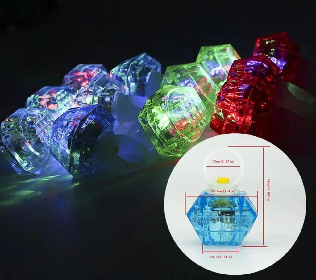 Nessiworld Kristal LED Parti Yüzük Seti (6&#39;lı)