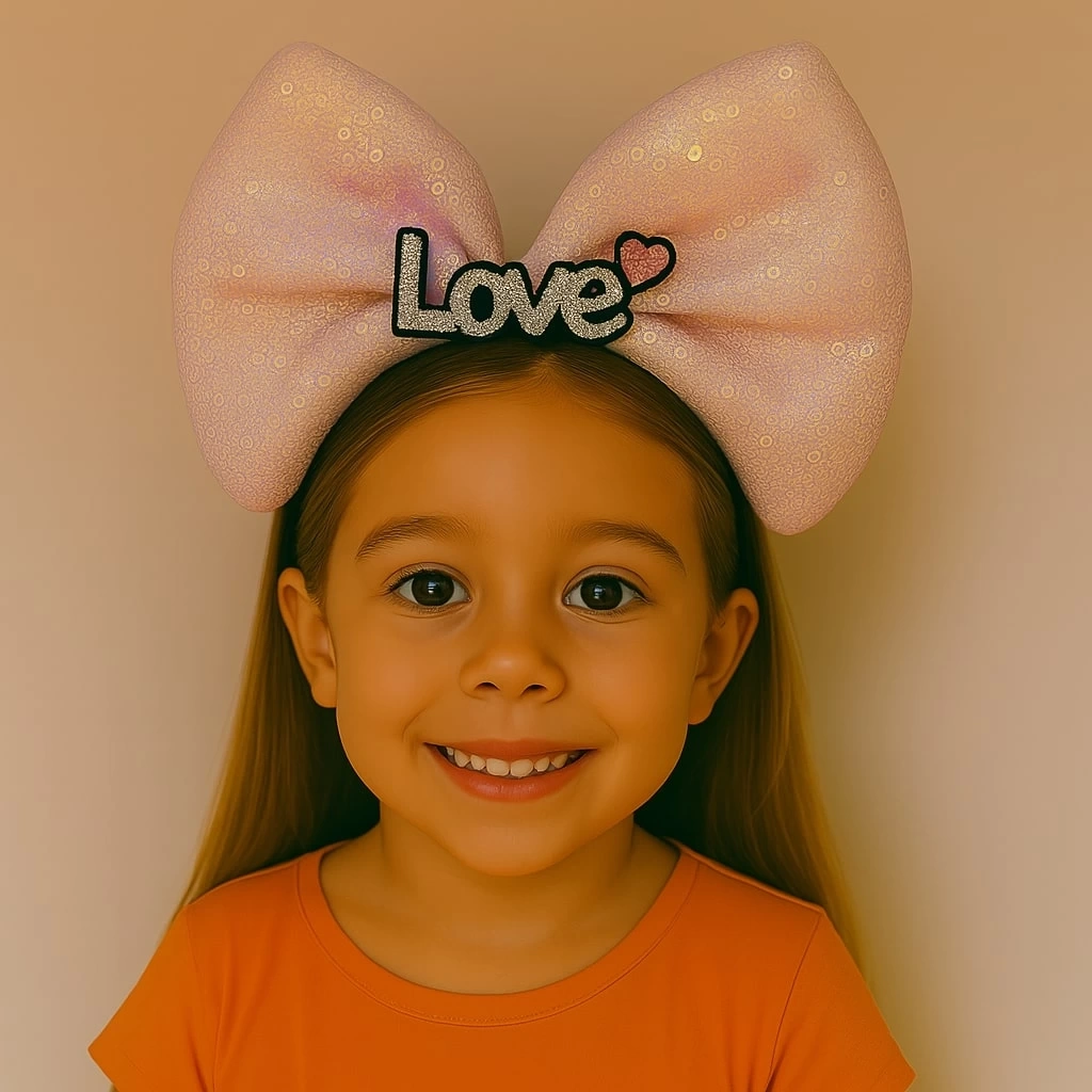 Nessiworld LED Işıklı Love Yazılı Pembe Fiyonk Taç – Kız Çocuk Parti Tacı