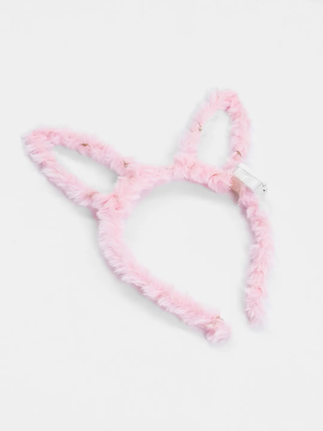 Nessiworld Led Işıklı Peluş Pofuduk Tavşan Kulak Tavşan Taç Pembe 17X23 cm