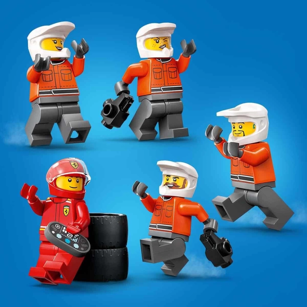 Nessiworld LEGO City Ferrari Arabalı F1 Pit Stop ve Pit Ekibi 60443