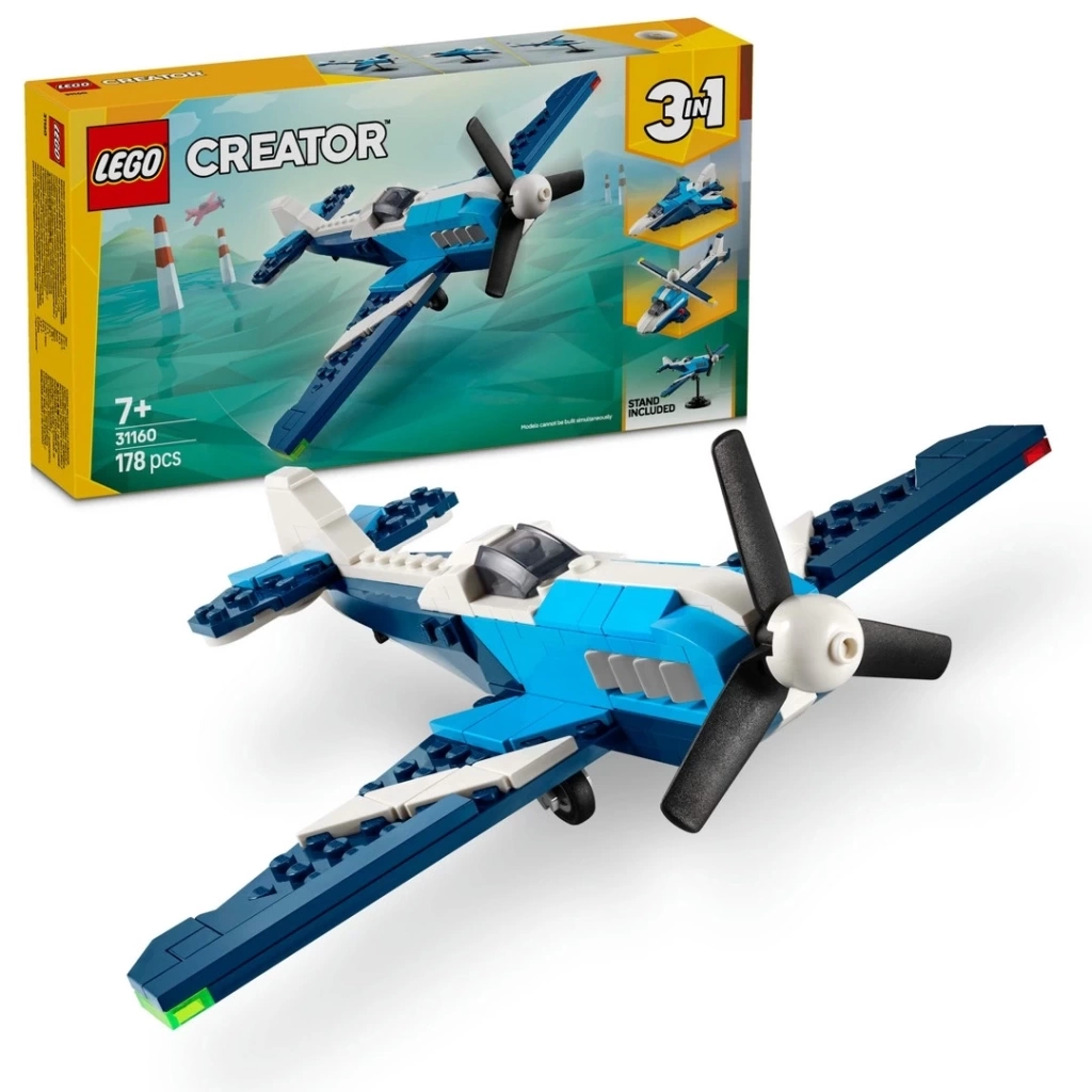 Nessiworld  LEGO Creator 3ü 1 Arada Uçak: Yarış Uçağı 31160