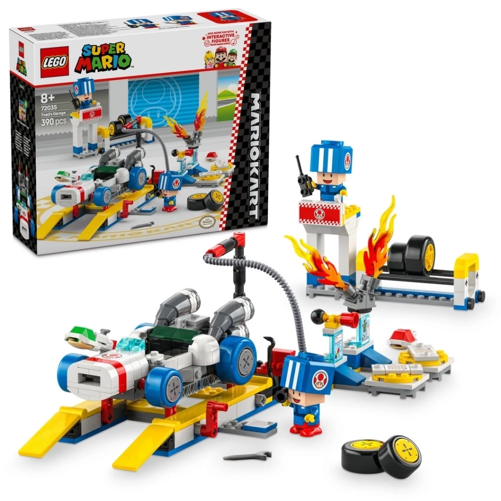 Nessiworld LEGO Super Mario: Mario Kart Toad’un Garajı, Nintendo Karakter Hediyesi 72035