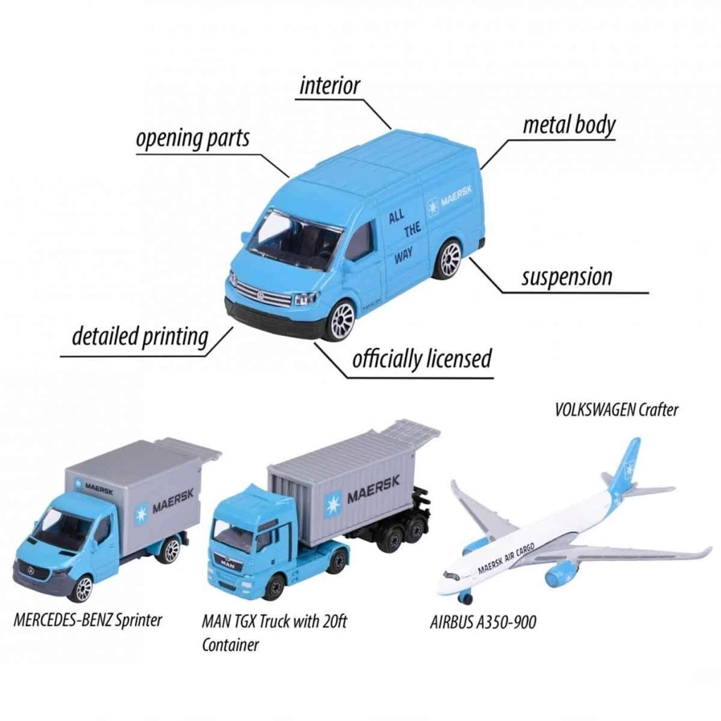 Nessiworld Majorette Maersk Temalı Lojistik 4lü Koleksiyon Paketi