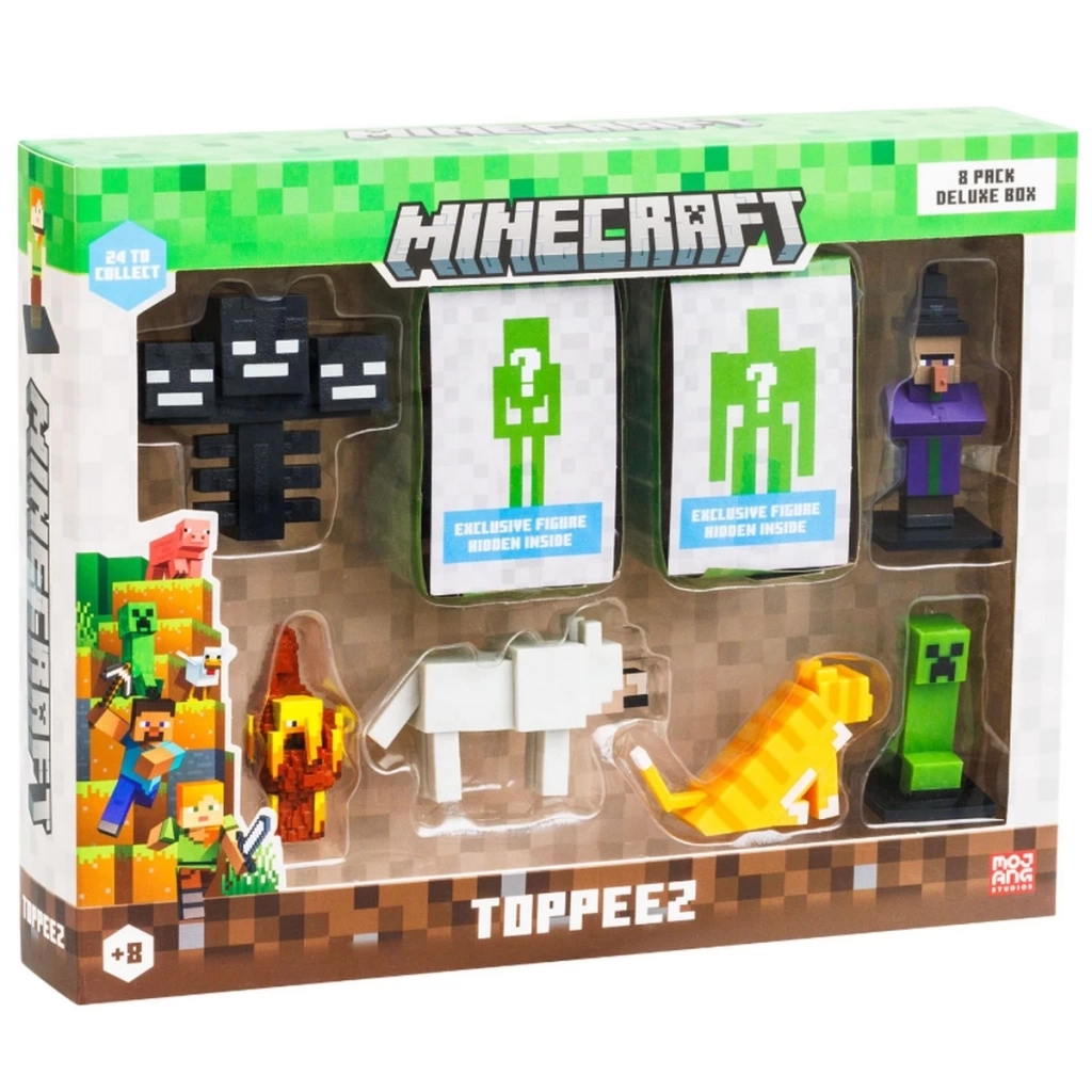Nessiworld Minecraft 3D Figür Kalem Başlığı Toppeez 8li