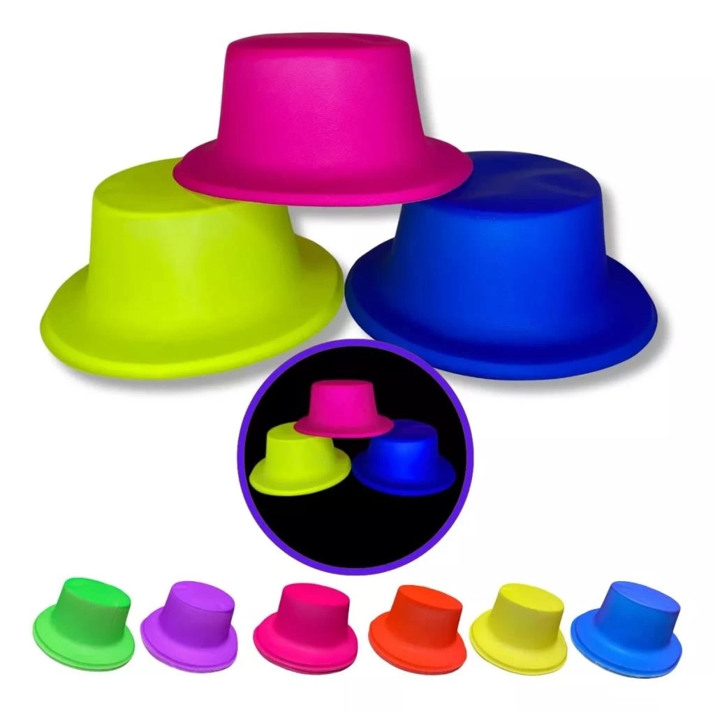 Nessiworld Neon Partisi Sarı Renk Plastik Fötr Şapka