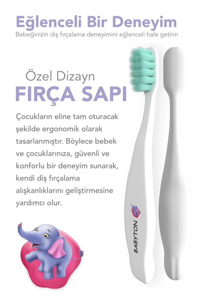 Nessiworld Nessiworld Babyton Bio Ultra Yumuşak Çocuk Diş Fırçası Fil