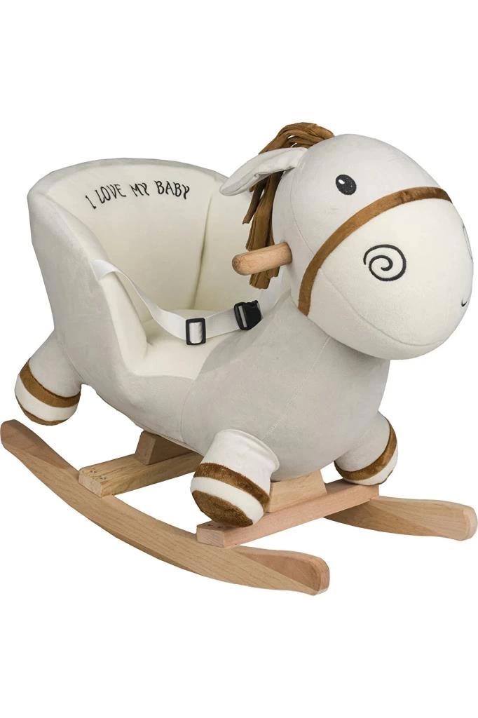 Nessiworld Nessiworld Safeline Bebe Peluş Ahşap Sallanır Oyuncak At