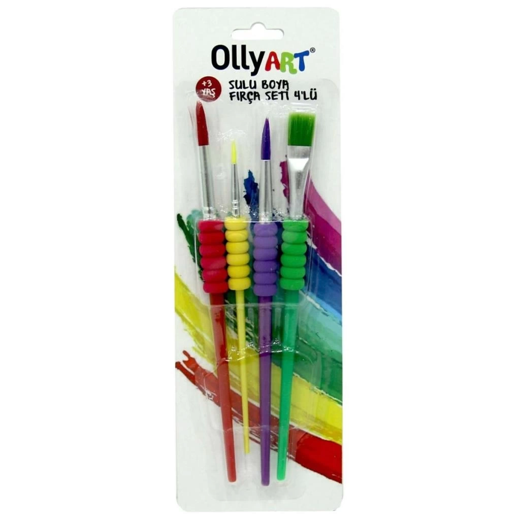 Nessiworld Ollyart Sulu Boya Fırça Seti 4lü