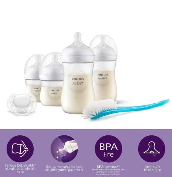 Nessiworld Philips Avent Doğal Tepkili Natural Response PP Hoşgeldin Bebek Hediye Seti