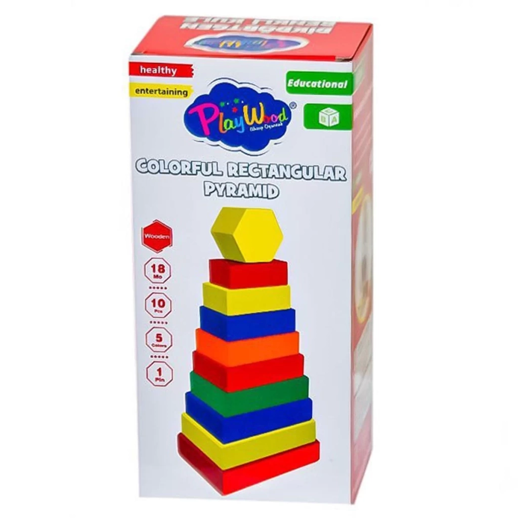 Nessiworld  Playwood Ahşap Dikdörtgen Renkli Kule