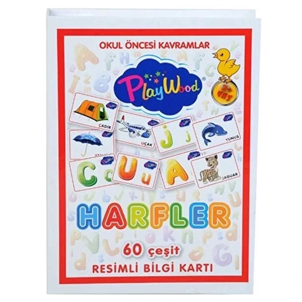 Nessiworld PlayWood Eğitici Resimli Bilgi Kartları Harfler 26