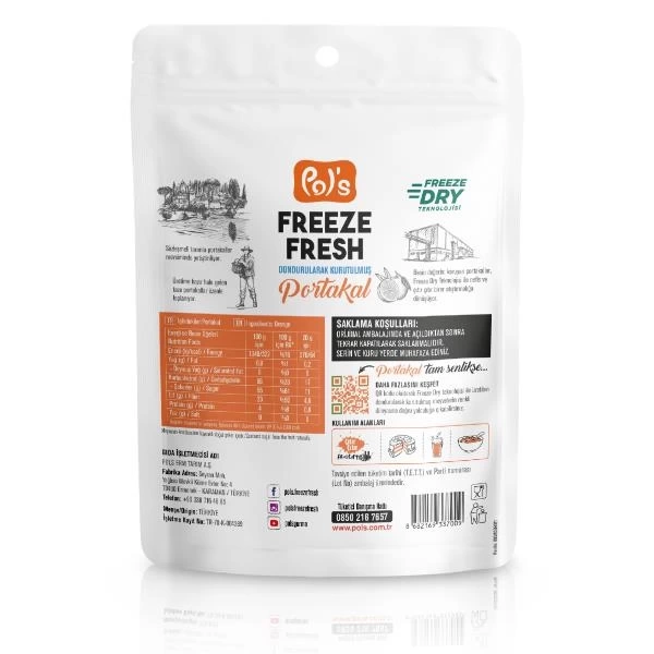 Nessiworld Pol’s Freeze Fresh Dondurularak Kurutulmuş Portakal 20g
