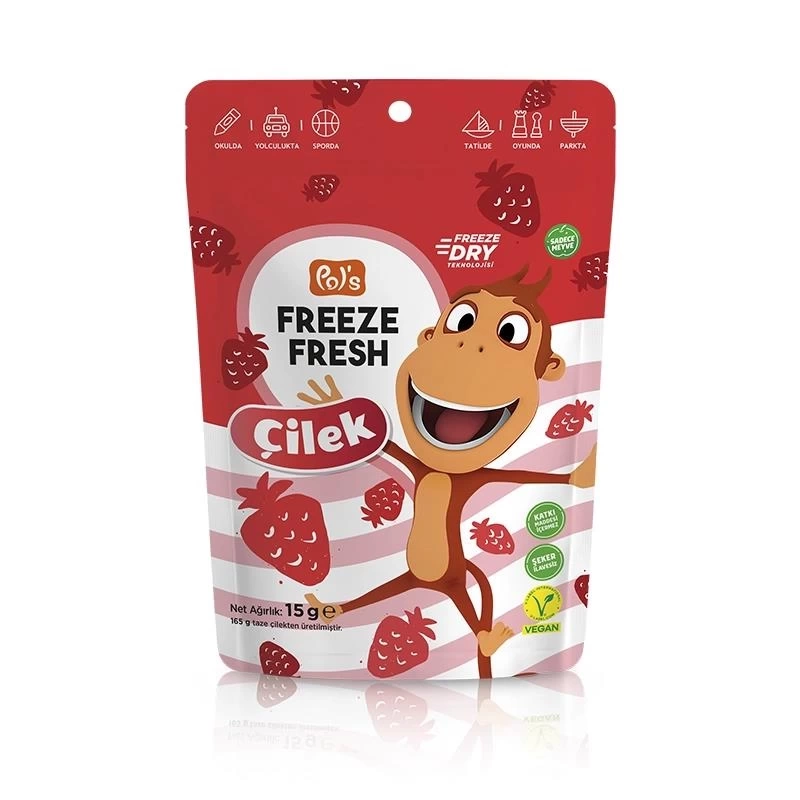 Nessiworld  Pol’s Kukuli  Freeze Fresh Dondurularak Kurutulmuş Çilek 15 g