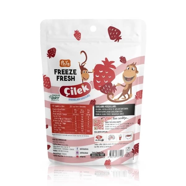 Nessiworld  Pol’s Kukuli  Freeze Fresh Dondurularak Kurutulmuş Çilek 15 g