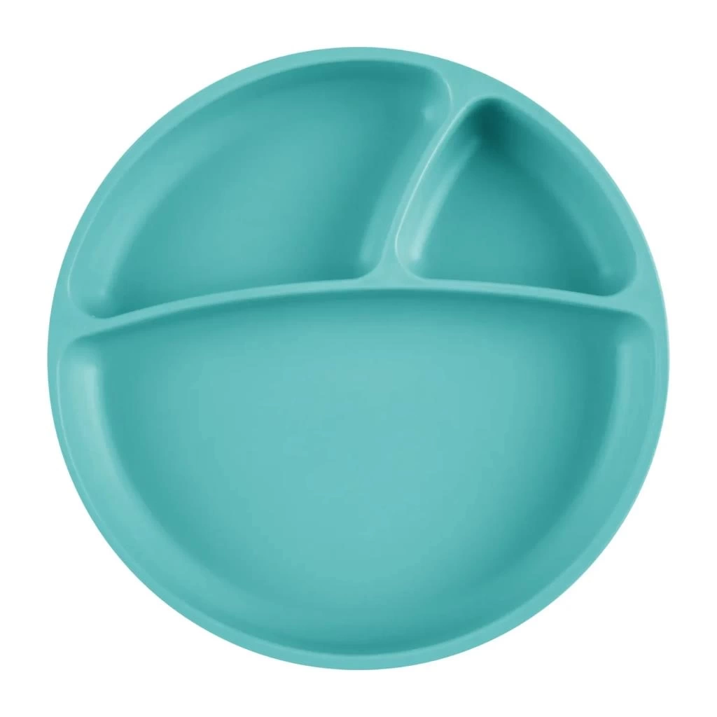 Nessiworld Porsiyon Vakum Tabanlı Silikon Tabak Aqua Green