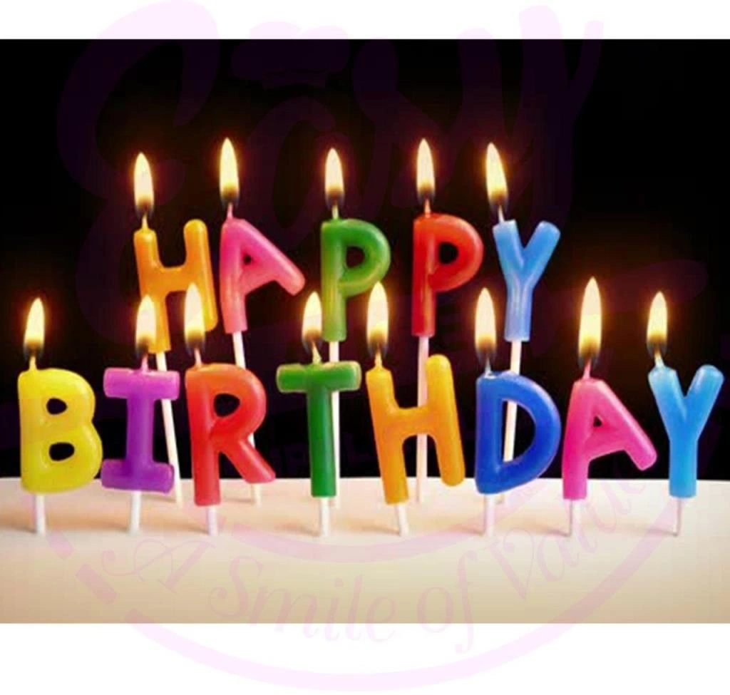 NessiWorld Rengarenk Happy Birthday Yazılabilen Doğum Günü Mumu