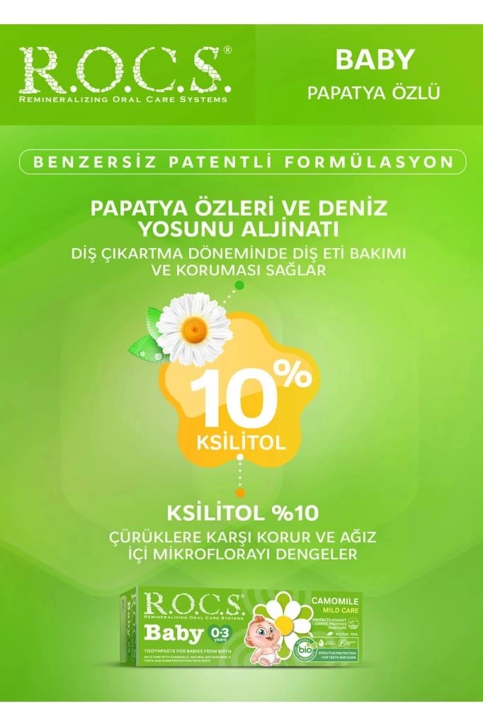 Nessiworld R.O.C.S.Baby Diş Macunu 0-3 Yaş 35 ml Papatya