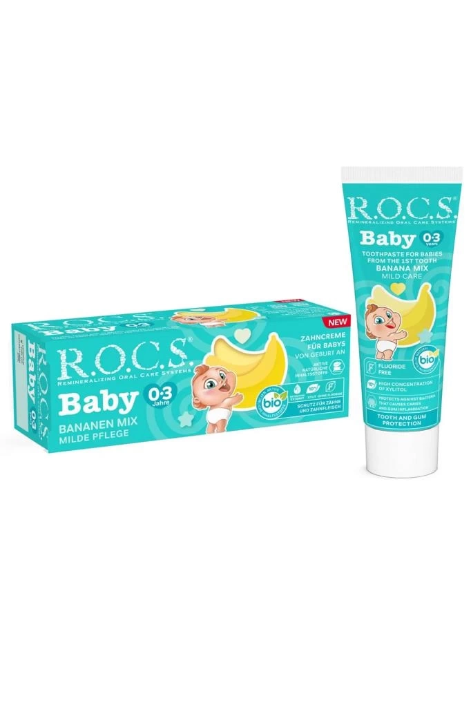 Nessiworld R.O.C.S.Bebek Diş Macunu Muz Püresi Tadında 0-3 Yaş 45 Gr
