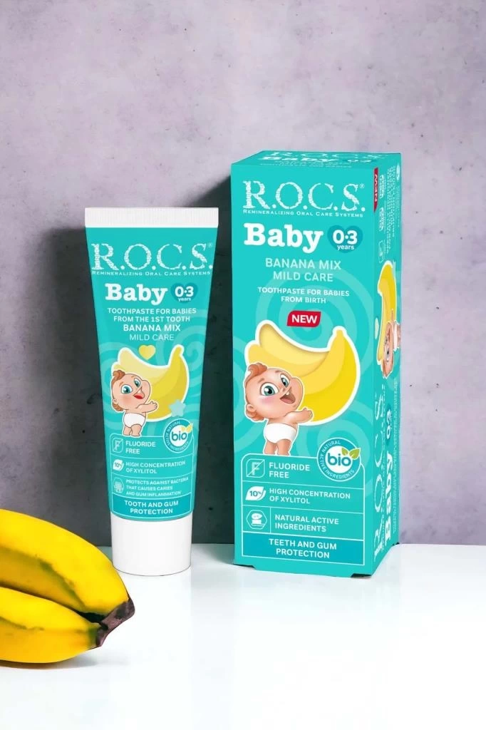 Nessiworld R.O.C.S.Bebek Diş Macunu Muz Püresi Tadında 0-3 Yaş 45 Gr