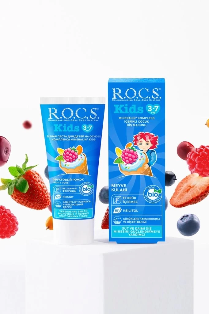 Nessiworld R.O.C.S.Kids Diş Macunu 3-7 Yaş 35 ml Meyve Külahı